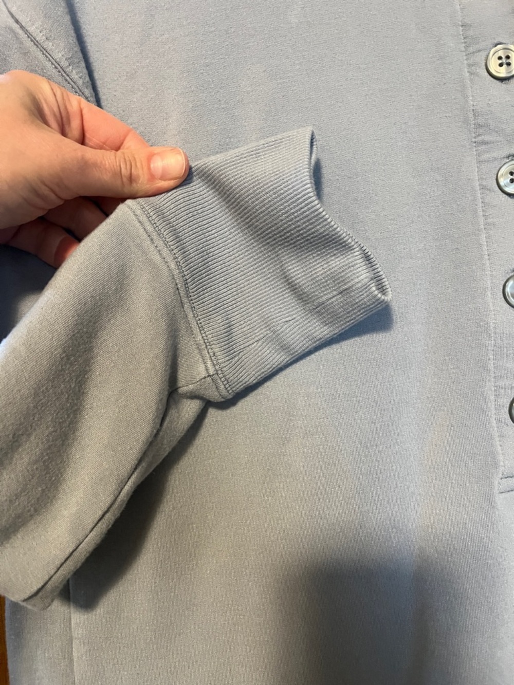 Athleta Light Periwinkle Henley Top - Picture 6 of 11